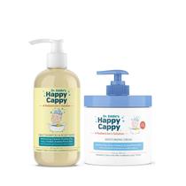 Pacote de Cuidados com a Pele Happy Cappy para Bebês - Shampoo e Sabonete Líquido