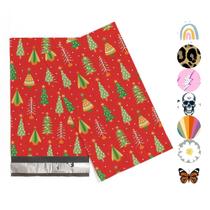 Pacote de envelope: Árvore de Natal impermeável de 15 x 23 cm, 200 unidades