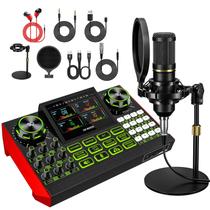 Pacote de equipamento de podcast: interface de áudio neculogy G9 com microfone BM800