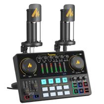 Pacote de equipamento de podcast MAONO MaonoCaster para 2 com microfone Pacote de equipamento de podcast MAONO MaonoCaster para 2 com microfone