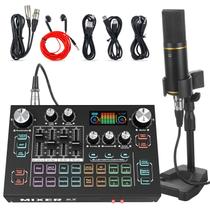 Pacote de equipamento de podcast RHM com 48 V Phantom Power & Mic