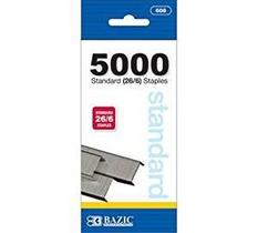 Pacote de estojos Staples BAZIC 5000 Ct Standard (26/6) com 24