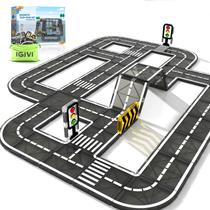 Pacote de expansão Magnetic Tiles Road IGIVI para crianças de 3 anos ou mais