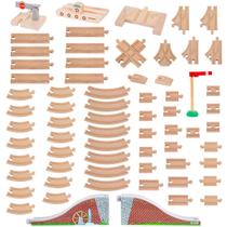 Pacote de expansão Train Track Orbrium Toys 68 unidades de madeira