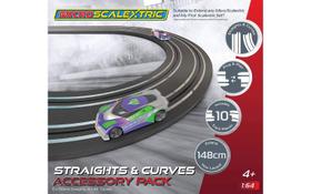 Pacote de extensão de trilhos Scalextric Micro Straights and Curves