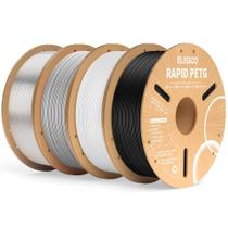 Pacote de filamento de impressora 3D ELEGOO Rapid PETG 1,75 mm e 4 kg Pacote de filamento de impressora 3D ELEGOO Rapid PETG 1,75 mm e 4 kg