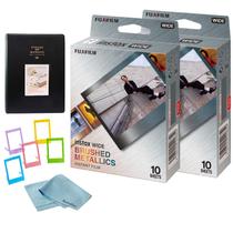 Pacote de filmes instantâneos Fujifilm INSTAX Wide Brushed Metallics