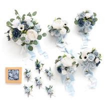 Pacote de flores artificiais para casamento Ling's Moment Blue