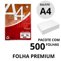 Pacote De Folha Sulfite 500 Folhas A4 Branca 75gm
