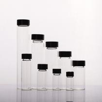 Pacote de frascos de vidro de 100 SUCOHANS de 5 mL com tampas de rosca pretas Pacote de frascos de vidro de 100 SUCOHANS de 5 mL com tampas de rosca pretas