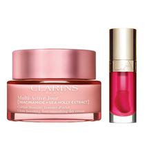 Pacote de hidratante e óleo labial Clarins Multi-Active Day