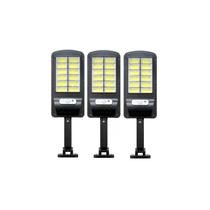 Pacote de holofotes solares X3 100W poderoso para uso externo com kit de montagem