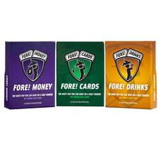 Pacote de jogos Fore! 3 jogos de cartas para rodada de golfe com 25% de desconto