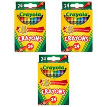 Pacote de lápis de cor Diamond Rock Supply com 3 pacotes de 24 lápis de cor Crayola Pacote de lápis de cor Diamond Rock Supply com 3 pacotes de 24 lápis de cor Crayola