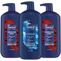 Pacote de lavagem corporal e facial Suave Men Energizing Sport 900 ml x 2 + refrescante 900 ml Pacote de lavagem corporal e facial Suave Men Energizing Sport 900 ml x 2 + refrescante 900 ml