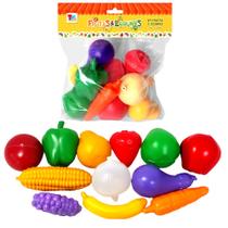 Pacote de Legumes Cozinha Infantil Meninas 12 pçs Comidinha Faz de Conta