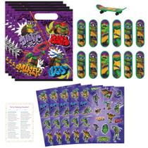 Pacote de lembrancinhas exclusivo Ninja Turtle para 16 convidados com bolsas e muito mais Pacote de lembrancinhas exclusivo Ninja Turtle para 16 convidados com bolsas e muito mais