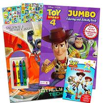 Pacote de livro de atividades e colorir Toy Story da Disney Pixar com giz de cera e mais de 550 adesivos de Toy Story (suprimentos de festa Toy Story)