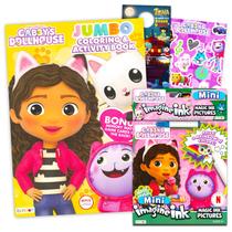 Pacote de livros para colorir Gabby's Dollhouse para meninas com adesivos Pacote de livros para colorir Gabby's Dollhouse para meninas com adesivos