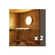 Pacote de luz LED recarregável 2 com sensor de movimento 600mAh