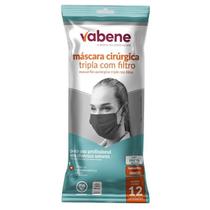 Pacote de mascara descartavel preta com 12uni vabene Pacote de mascara descartavel preta com 12uni vabene
