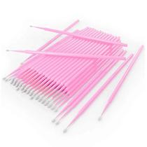 Pacote de Microbrush Bastões Cotonetes Rosa para Alongamento de Cílios - 10x100 Unidades Pacote de Microbrush Bastões Cotonetes Rosa para Alongamento de Cílios - 10x100 Unidades