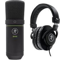 Pacote de microfone e fones de ouvido Mackie EM-91C e MC-100