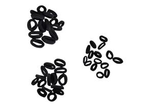 Pacote De Mini Rabicó Xuxinha De Cabelo preta 150 Peças Pacote De Mini Rabicó Xuxinha De Cabelo preta 150 Peças