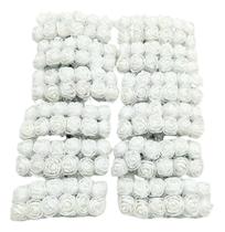 Pacote De Mini Rosas De Eva Artificial Branco Com 144 Flores Pacote De Mini Rosas De Eva Artificial Branco Com 144 Flores