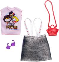 Pacote de moda Barbie DC Comics Girl Power com acessórios