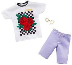 Pacote de moda de roupas Barbie para boneca Ken com camiseta e shorts