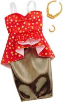 Pacote de moda de roupas da Barbie com 1 roupa e 2 acessórios