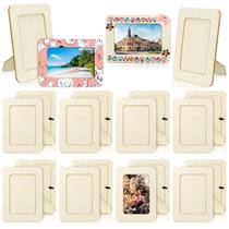 Pacote de molduras de madeira VOKOY com 20 molduras para fotos 4x6, faça você mesmo e artesanato Pacote de molduras de madeira VOKOY com 20 molduras para fotos 4x6, faça você mesmo e artesanato