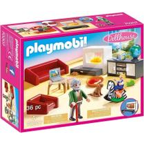 Pacote de móveis da sala de estar confortável playmobil