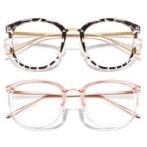 Pacote de óculos Cyxus com 2 óculos bloqueadores de luz azul para mulheres