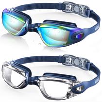 Pacote de óculos de natação Aegend, 2, sem vazamento, para homens adultos e mulheres Pacote de óculos de natação Aegend, 2, sem vazamento, para homens adultos e mulheres