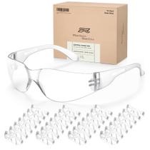 Pacote de óculos de segurança PTCOL Crystal Clear 112 com certificações