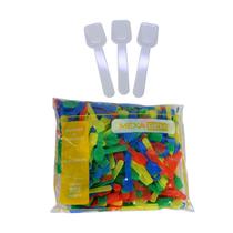 Pacote de Pá Sorvete Descartável Colorido - 500 Unidades para Festas e Eventos