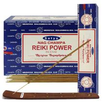 Pacote de palitos de incenso Reiki Power Satya com suporte Trumiri