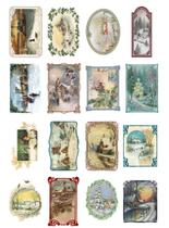 Pacote de papel de decoupage FLONZ Christmas Winter Landscapes