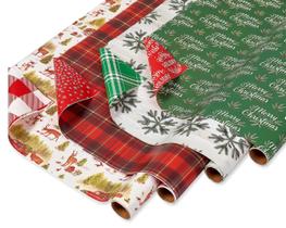 Pacote de papel de embrulho de Natal American Greetings 4 Rolls