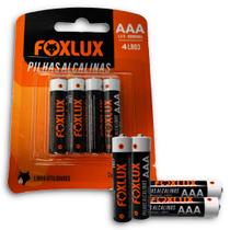 Pacote de Pilha Alcalina Palito AAA Com 4 Unidades Foxlux