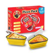 Pacote de pizza O recipiente de armazenamento de pizza reutilizável perfeito, pacote com 2 Pacote de pizza O recipiente de armazenamento de pizza reutilizável perfeito, pacote com 2
