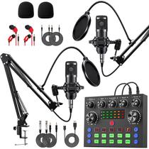 Pacote de Podcast Sktome V8s com Voice Changer e Microfone BM-800