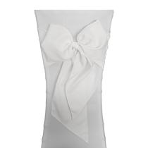 Pacote de popeline de poliéster Chair Bows LA Linen com 10 unidades brancas de 20x275cm