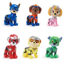 Pacote de presentes de bonecos de brinquedo Paw Patrol The Mighty Movie 6 figuras