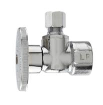 Pacote de prumo de válvula 1/2 FIP x 1/4 de compressão em latão cromado