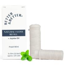 Pacote de recarga de fio dental Better & Better Natural Waxed Pacote de recarga de fio dental Better & Better Natural Waxed
