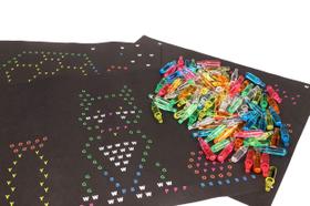 Pacote de recarga Lite-Brite Peg and Template com pinos de LED para crianças a partir de 4 anos