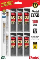Pacote de recarga Pentel Super Hi-Polymer HB 0,5 mm de chumbo 6x30 + 3x4 borrachas
